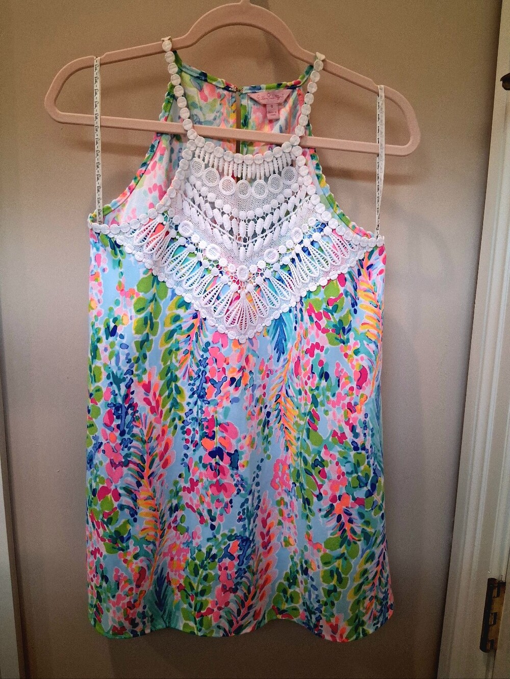 Lilly Pulitzer Pearl Soft Shift Mini Dress Catch The Wave Size 0 Like New - Picture 8 of 11